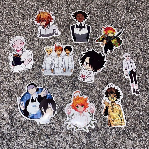 50pc The Promised Neverland Sticker Pack Anime Gift Japan Show Cartoon Emma Ray - Picture 3 of 6